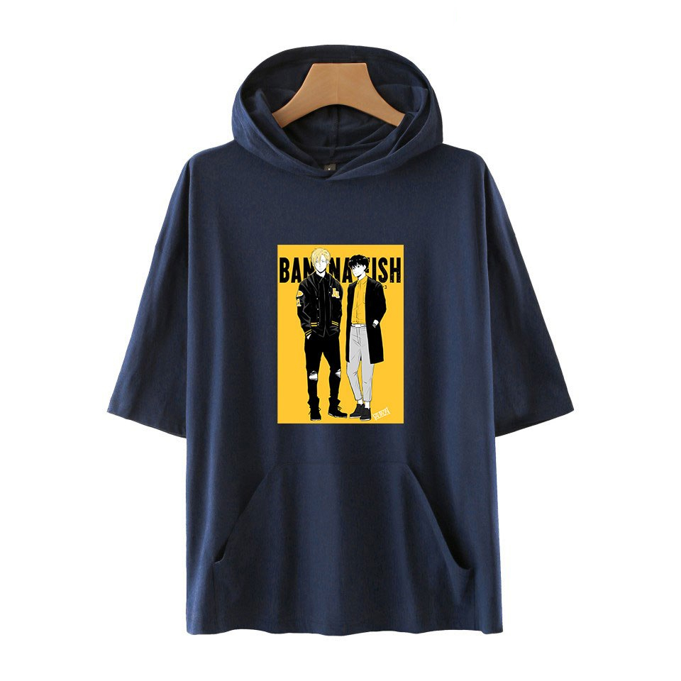 Frdun Tommy NEW 2019 BANANA FISH 2 HOT Men/Women Hooded T-shirt Solid Color Tshirts Summer Short Sleeve fashion Cool Hooded Tops Frdun Tommy NEW 2019 BANANA FISH 2 HOT Men/Women Hooded T-shirt Solid Color Tshirts Summer Short Sleeve fashion Cool Hooded Tops