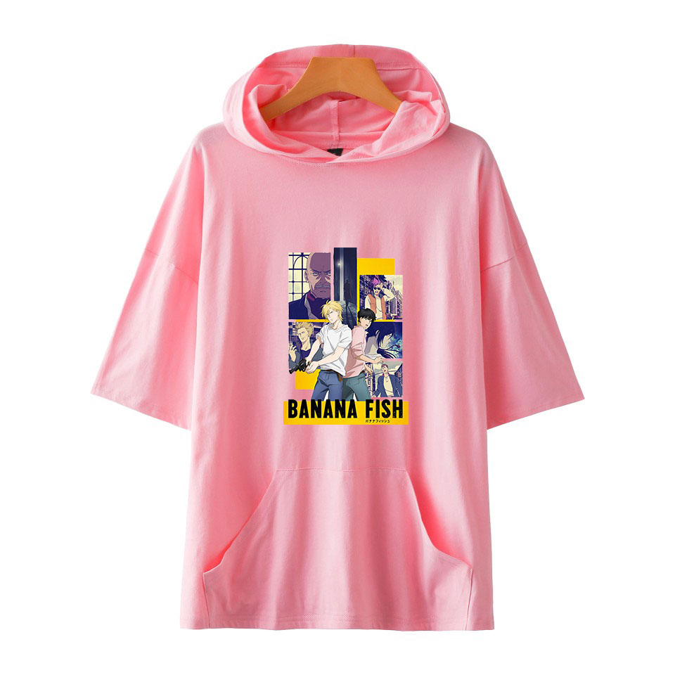Frdun Tommy NEW 2019 BANANA FISH 2 HOT Men/Women Hooded T-shirt Solid Color Tshirts Summer Short Sleeve fashion Cool Hooded Tops Frdun Tommy NEW 2019 BANANA FISH 2 HOT Men/Women Hooded T-shirt Solid Color Tshirts Summer Short Sleeve fashion Cool Hooded Tops