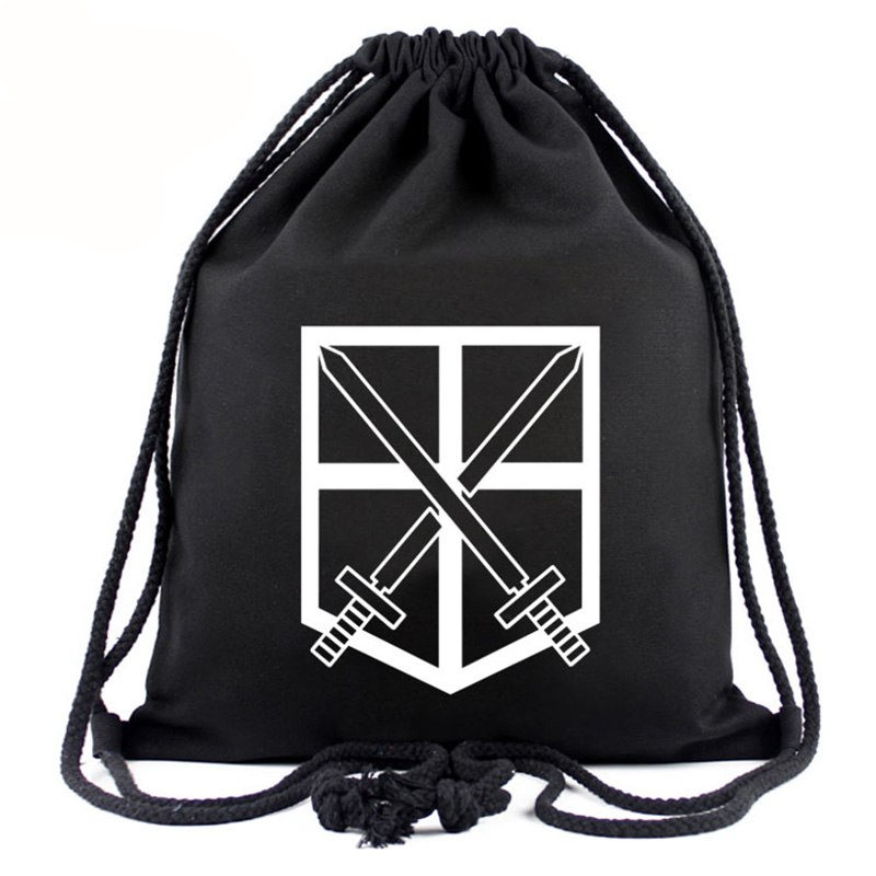 Games Movies Attack on Titan Backpack Japanese Anime Designer Canvas Drawstring Bags for Men Women Travel Organizer Pouch Gifts Games Movies Attack on Titan Backpack Japanese Anime Designer Canvas Drawstring Bags for Men Women Travel Organizer Pouch Gifts