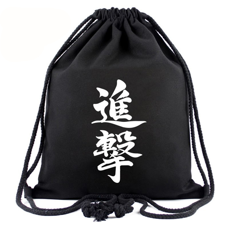 Games Movies Attack on Titan Backpack Japanese Anime Designer Canvas Drawstring Bags for Men Women Travel Organizer Pouch Gifts Games Movies Attack on Titan Backpack Japanese Anime Designer Canvas Drawstring Bags for Men Women Travel Organizer Pouch Gifts