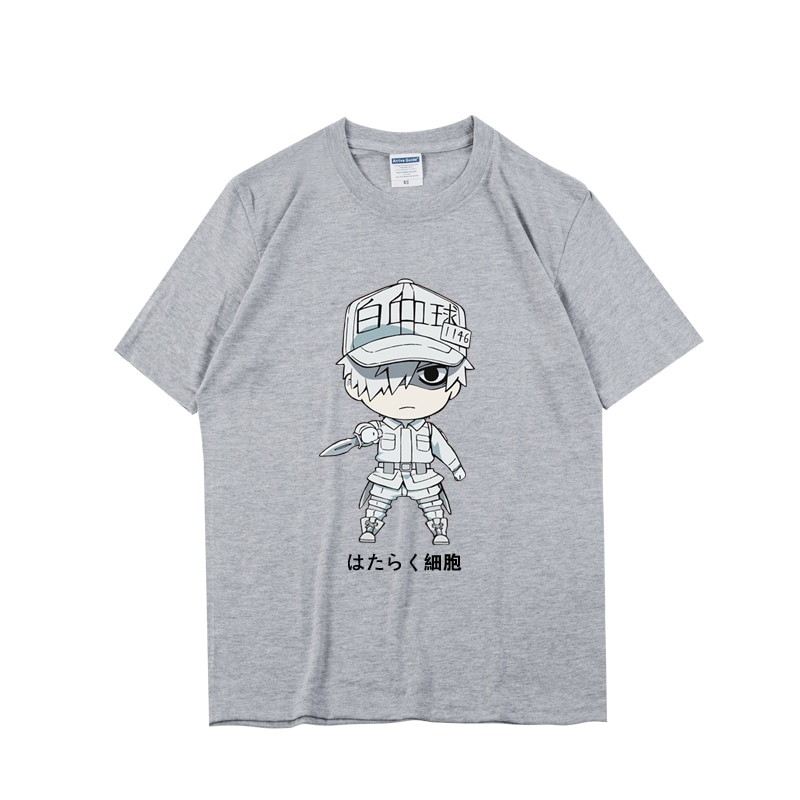 Anime!2018 New Cells at Work Hataraku Saibou Cosplay T-shirt Erythrocytes Platelet Cute Cartoon Summer Fashion Top Free Shipping Anime!2018 New Cells at Work Hataraku Saibou Cosplay T-shirt Erythrocytes Platelet Cute Cartoon Summer Fashion Top Free Shipping