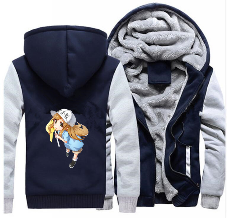 Hot anime Hataraku Saibou Cells at Work Printed Hoodie Coat inspissate high quality Sweatshirt Cosplay Costume Hot anime Hataraku Saibou Cells at Work Printed Hoodie Coat inspissate high quality Sweatshirt Cosplay Costume