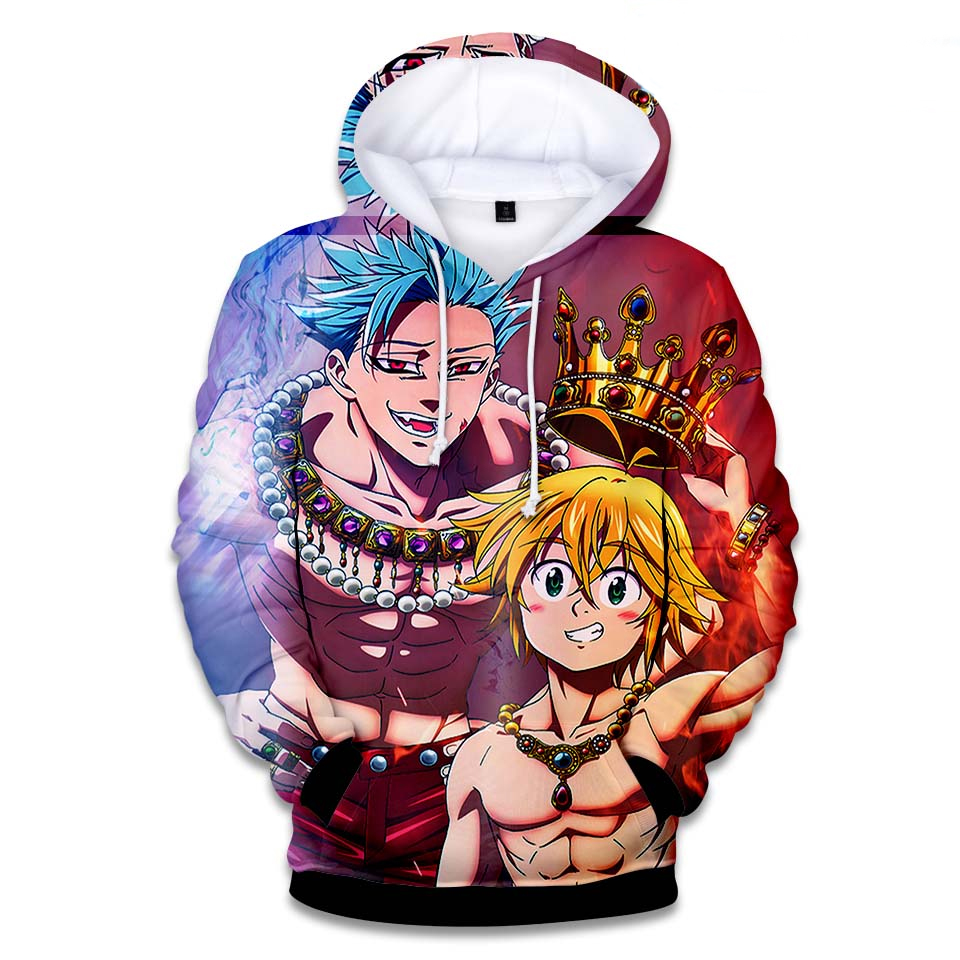 The Seven Deadly Sins Ban and Meliodas Themed Print Hoodie