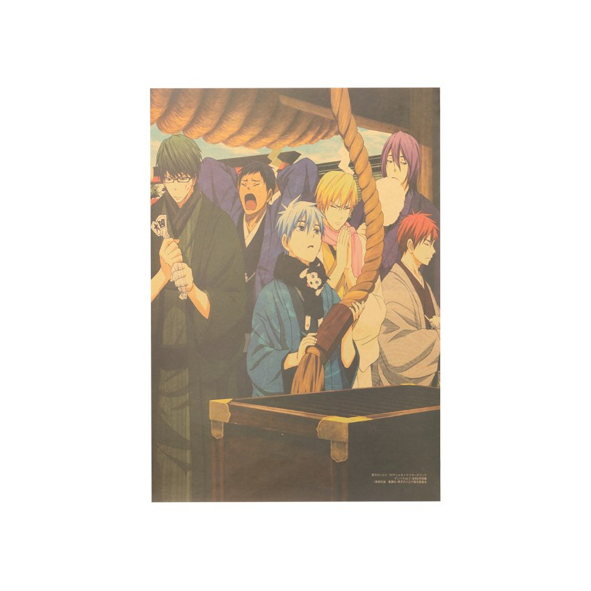 TIE LER Classic Cartoon Anime Kurokos Basketball Poster Retro Home Decor Kraft Paper Wall Stickers 36X51.5cm TIE LER Classic Cartoon Anime Kurokos Basketball Poster Retro Home Decor Kraft Paper Wall Stickers 36X51.5cm