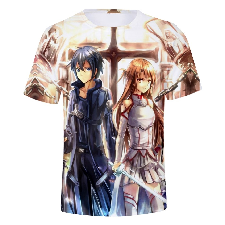 New Sword Art Online t shirt Men Sword Art Online 3D Anime T Shirt Men/Women Tops Summer Short Slevee Harajuku Tees XXS-4XL New Sword Art Online t shirt Men Sword Art Online 3D Anime T Shirt Men/Women Tops Summer Short Slevee Harajuku Tees XXS-4XL