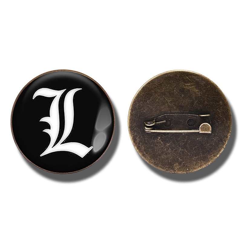 Death Note Badge Vintage Bronze Brooch Pin Light Yagami L Ryuk Ryuuku Emblem Anime Manga Brooches Cosplay Accessories Death Note Badge Vintage Bronze Brooch Pin Light Yagami L Ryuk Ryuuku Emblem Anime Manga Brooches Cosplay Accessories