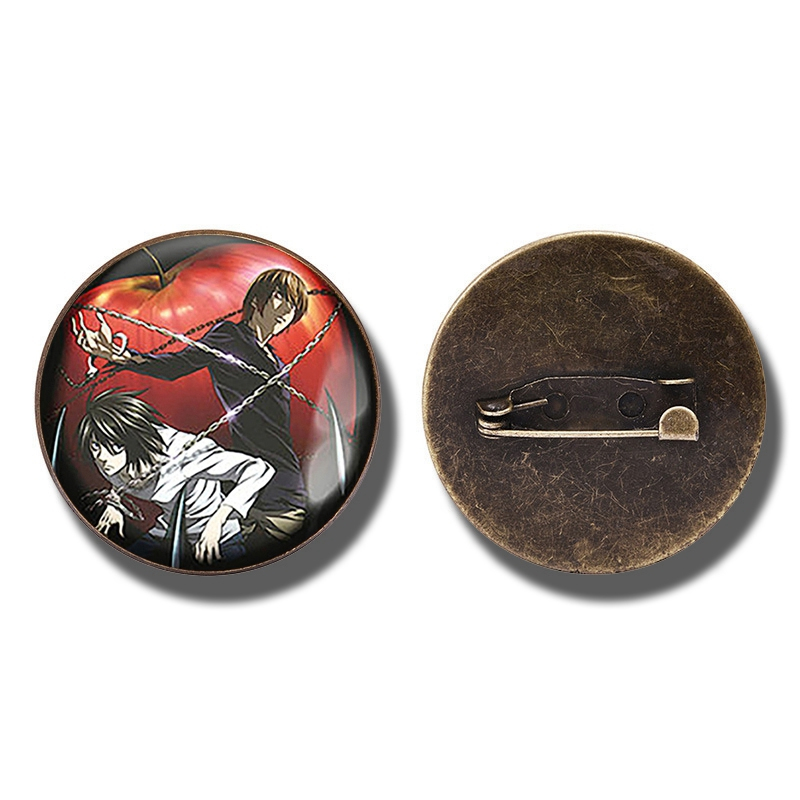 Death Note Badge Vintage Bronze Brooch Pin Light Yagami L Ryuk Ryuuku Emblem Anime Manga Brooches Cosplay Accessories Death Note Badge Vintage Bronze Brooch Pin Light Yagami L Ryuk Ryuuku Emblem Anime Manga Brooches Cosplay Accessories