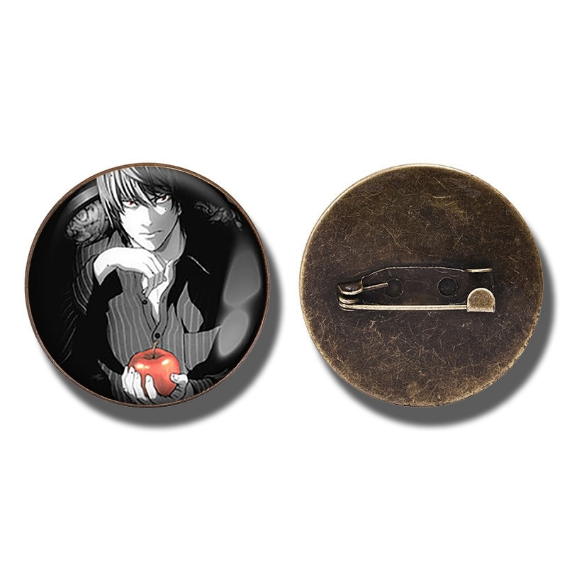 Death Note Badge Vintage Bronze Brooch Pin Light Yagami L Ryuk Ryuuku Emblem Anime Manga Brooches Cosplay Accessories Death Note Badge Vintage Bronze Brooch Pin Light Yagami L Ryuk Ryuuku Emblem Anime Manga Brooches Cosplay Accessories