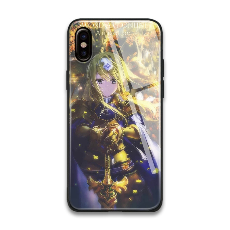 Alice Zuberg Sword art online alicization UW Tempered Glass Soft Silicone Phone Case For Apple iPhone 6 6s 7 8 Plus X XR XS MAX Alice Zuberg Sword art online alicization UW Tempered Glass Soft Silicone Phone Case For Apple iPhone 6 6s 7 8 Plus X XR XS MAX
