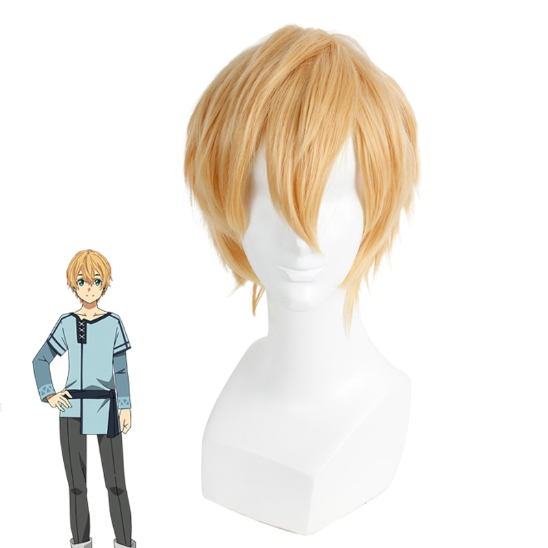 ROLECOS Anime Sword Art Online Alicization Cosplay Hair SAO Eugeo Cosplay Headwear 32cm Synthetic Yellow Short Hair for Men ROLECOS Anime Sword Art Online Alicization Cosplay Hair SAO Eugeo Cosplay Headwear 32cm Synthetic Yellow Short Hair for Men