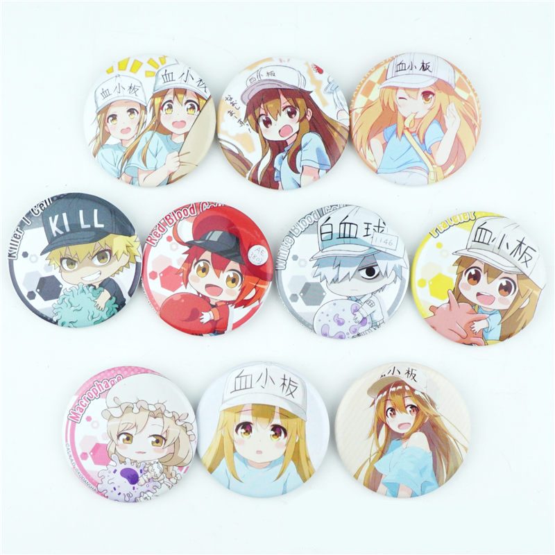Cells At Work Cosplay Badges Set (10 Pcs) Cells At Work Cosplay Badges Set (10 Pcs)