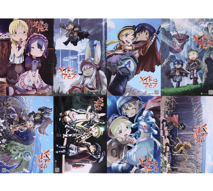 8 PCS/LOT Animation Poster Made in Abyss Posters Wall Picture Paintings Embossed Paper 42 CM x 29CM 8 PCS/LOT Animation Poster Made in Abyss Posters Wall Picture Paintings Embossed Paper 42 CM x 29CM
