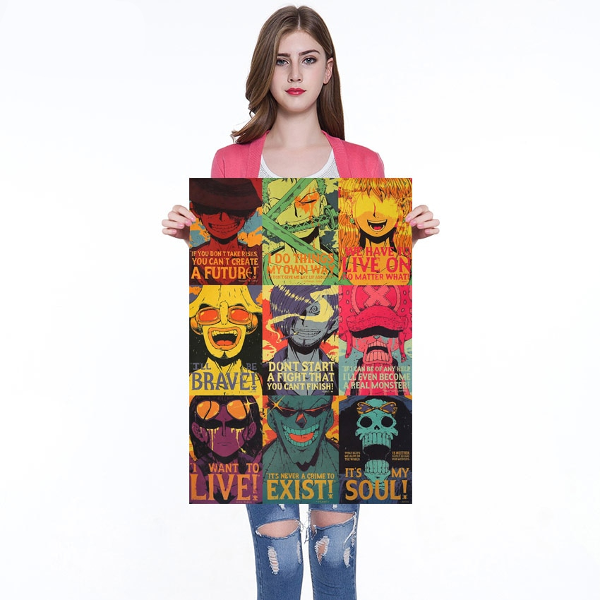 One Piece Straw Hat Team Cartoon Comic Wall Poster One Piece Straw Hat Team Cartoon Comic Wall Poster