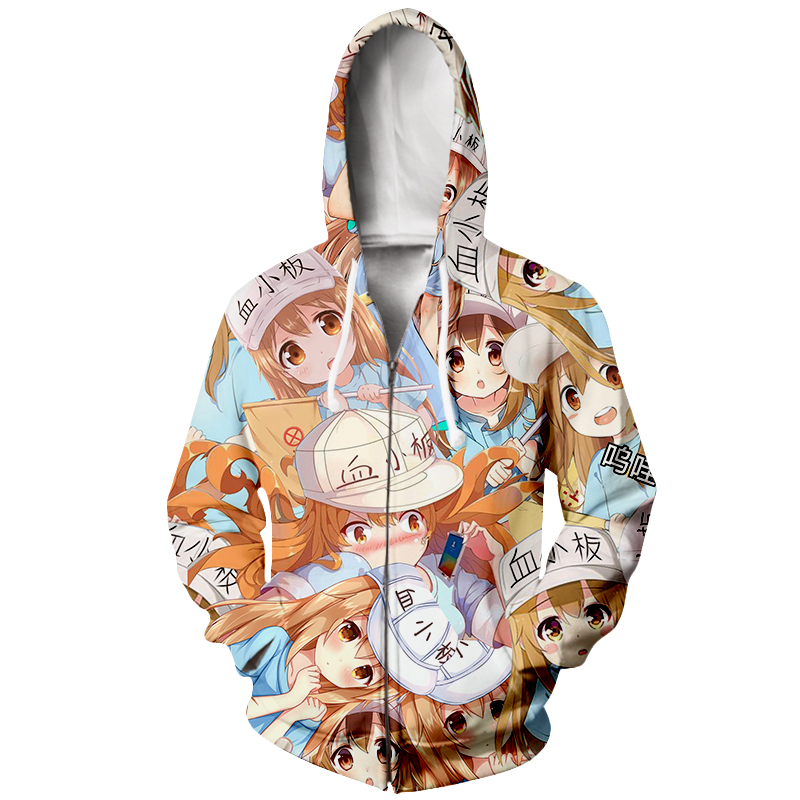 Cells At Work Platelet Collage 3D Print Sweatshirt Cells At Work Platelet Collage 3D Print Sweatshirt