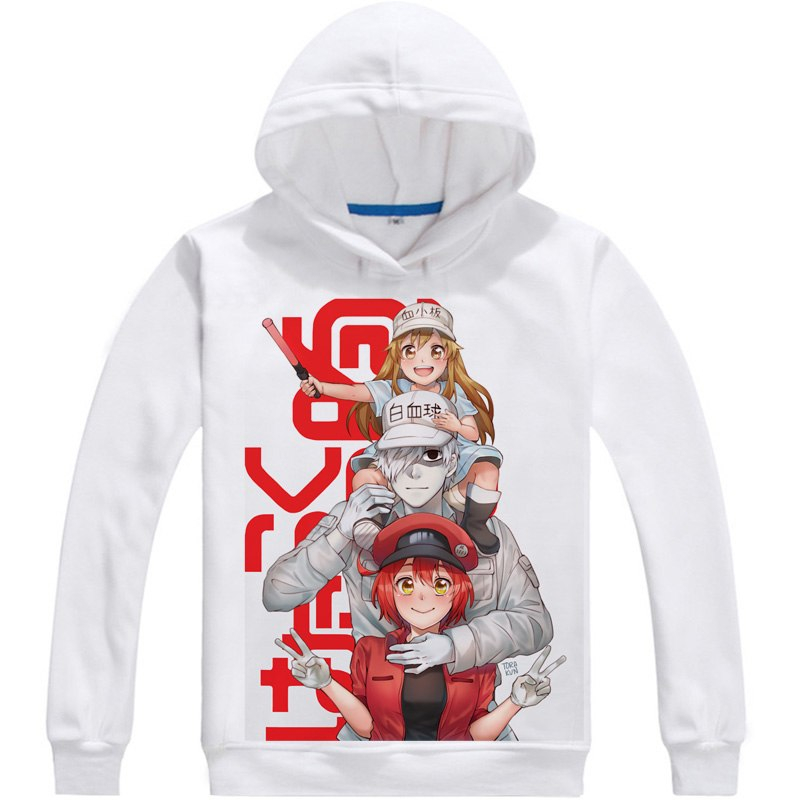 Cells at Work Platelet Printed Cosplay Hoodie (Copy) – White Cells at Work Platelet Printed Cosplay Hoodie (Copy) - White