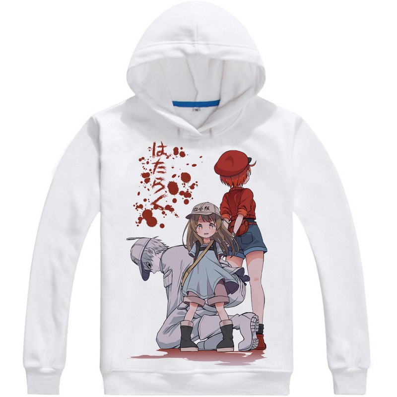 Cells at Work Platelet Printed Cosplay Hoodie (Copy) – White Cells at Work Platelet Printed Cosplay Hoodie (Copy) - White