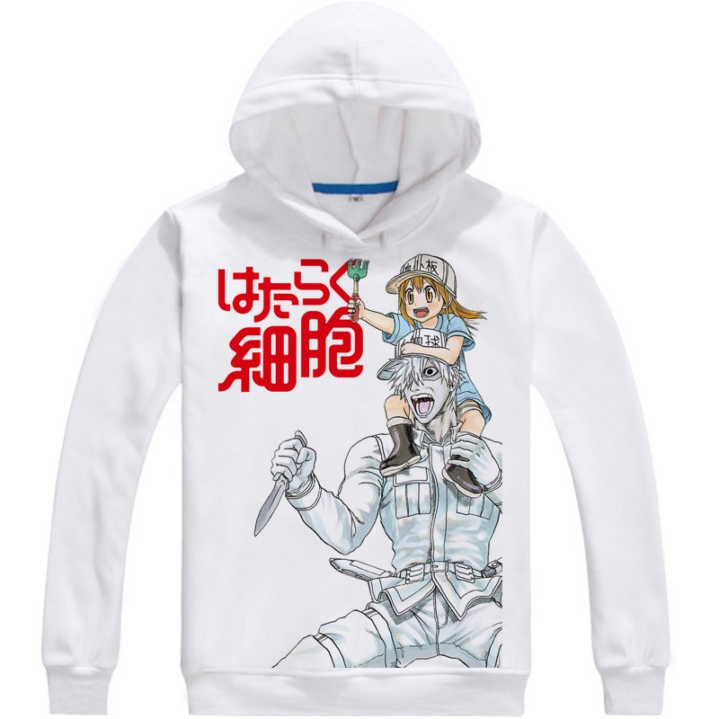 Cells at Work Platelet Printed Cosplay Hoodie (Copy) – White Cells at Work Platelet Printed Cosplay Hoodie (Copy) - White