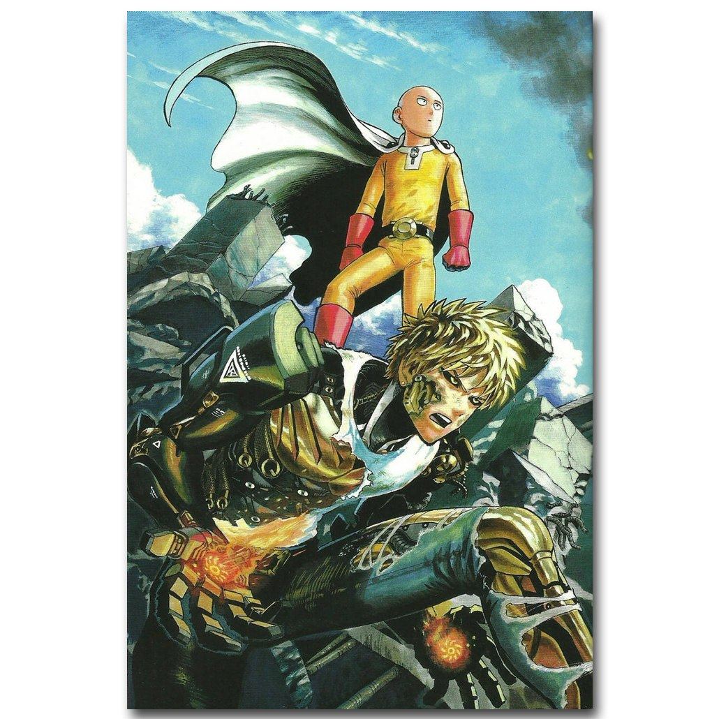 One Punch Man Vintage Art Silk Fabric Poster – Light Grey One Punch Man Vintage Art Silk Fabric Poster - Light Grey