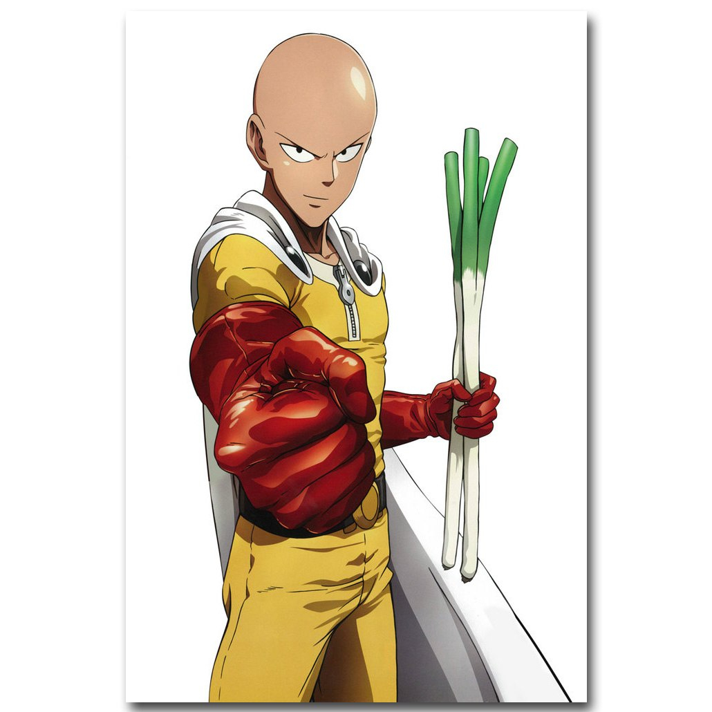 One Punch Man Saitama Funny Vintage Silk Fabric Poster One Punch Man Saitama Funny Vintage Silk Fabric Poster