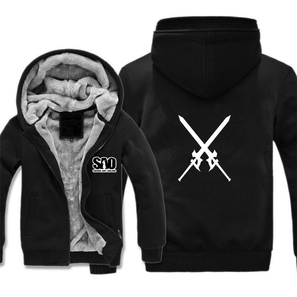 Sword Art Online Kirito Swords Print Warm Hoodie Sword Art Online Kirito Swords Print Warm Hoodie