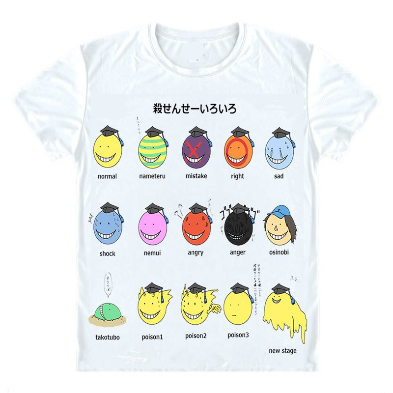 Assassination Classroom Korosensei Themed Print T-Shirt – White Assassination Classroom Korosensei Themed Print T-Shirt - White