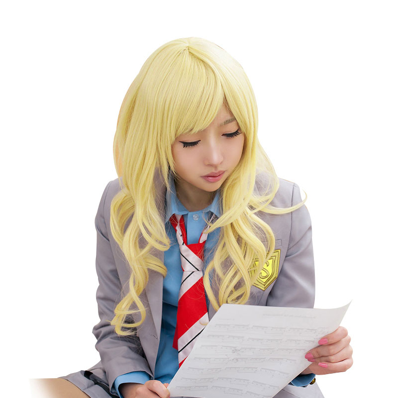 HSIU NEW High quality Kaori Miyazono Cosplay Wig Your Lie in April Costume Play Wigs Halloween Costumes Hair HSIU NEW High quality Kaori Miyazono Cosplay Wig Your Lie in April Costume Play Wigs Halloween Costumes Hair