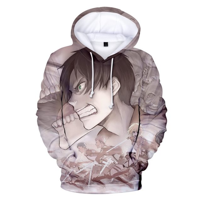 Attack On Titan Eren Yeager 3D Print Hoodie