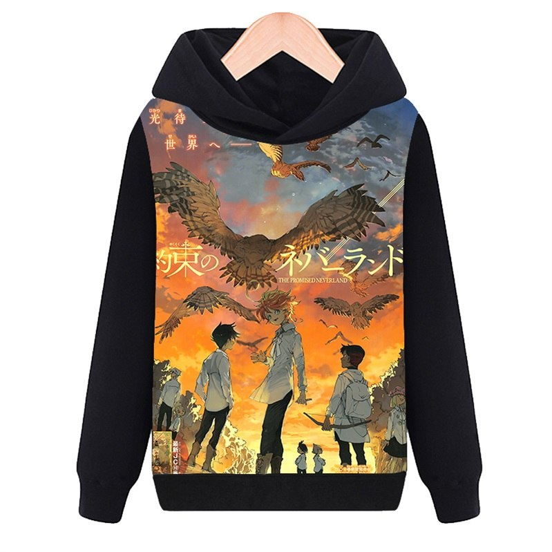 The Promised Neverland Yakusoku no Neverland Print Cosplay Hoodie The Promised Neverland Yakusoku no Neverland Print Cosplay Hoodie