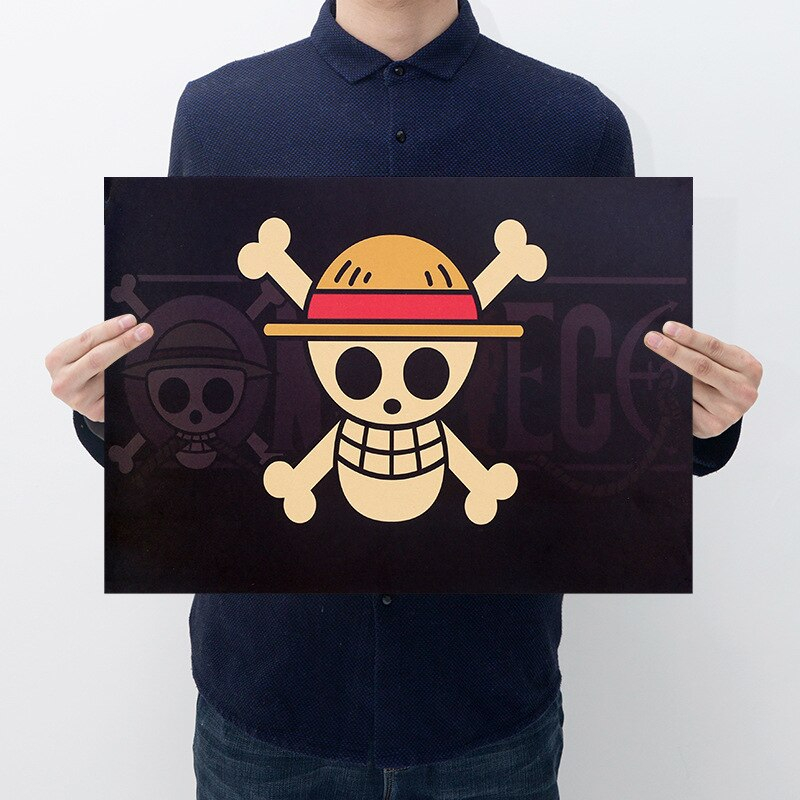 One Piece Straw Hat Jolly Roger Craft Paper Wall Poster One Piece Straw Hat Jolly Roger Craft Paper Wall Poster