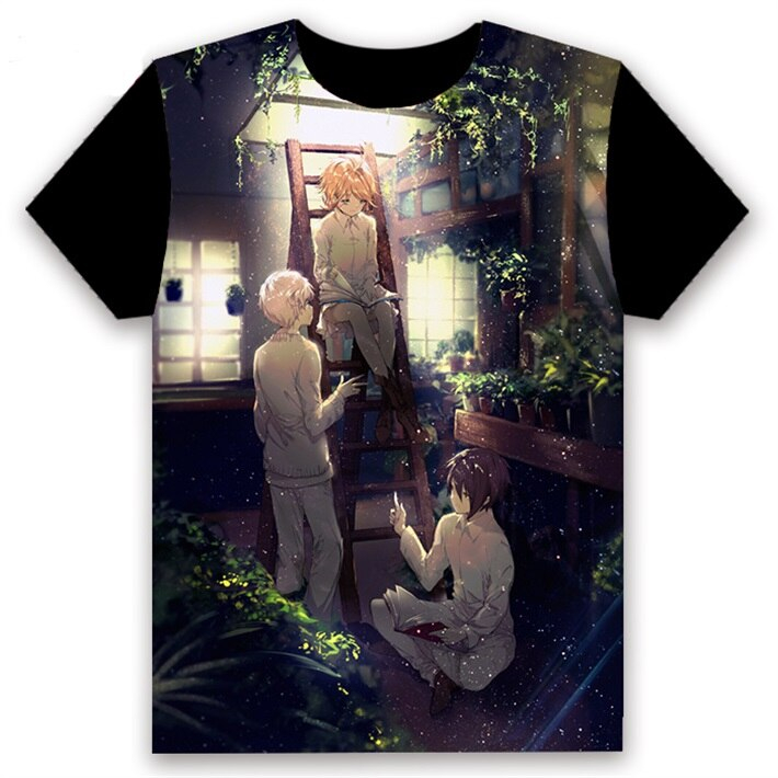 The Promised Neverland Emma, Norman and Ray 3D Print T-Shirt The Promised Neverland Emma, Norman and Ray 3D Print T-Shirt
