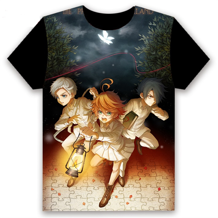 The Promised Neverland Norman, Ray and Emma 3D Print T-Shirt The Promised Neverland Norman, Ray and Emma 3D Print T-Shirt
