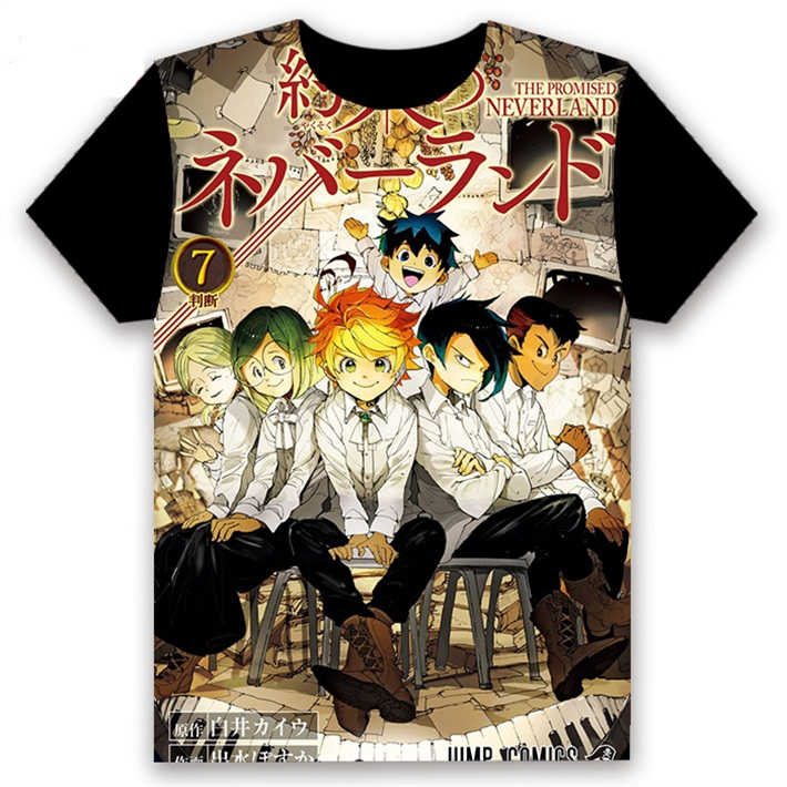 The Promised Neverland 3D Print Casual T-Shirt The Promised Neverland 3D Print Casual T-Shirt
