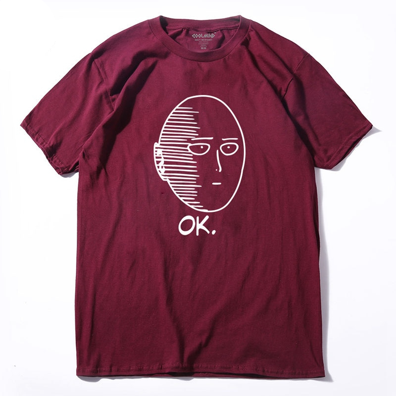 THE COOLMIND 100% cotton ANIME One Punch Man Printed men T shirt Fashion cool confortable men’s Tshirt casual t-shirt for men THE COOLMIND 100% cotton ANIME One Punch Man Printed men T shirt Fashion cool confortable men's Tshirt casual t-shirt for men