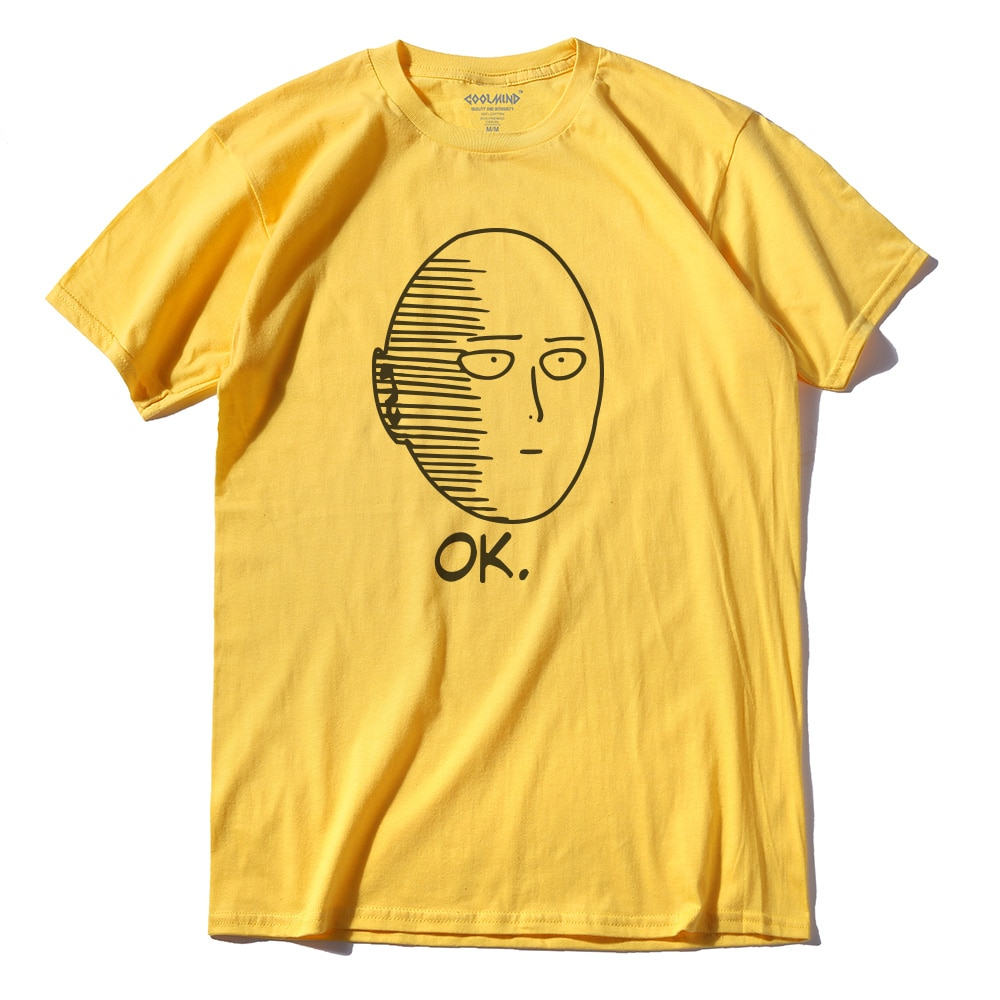 THE COOLMIND 100% cotton ANIME One Punch Man Printed men T shirt Fashion cool confortable men’s Tshirt casual t-shirt for men THE COOLMIND 100% cotton ANIME One Punch Man Printed men T shirt Fashion cool confortable men's Tshirt casual t-shirt for men