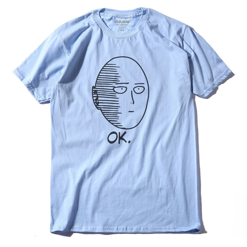 THE COOLMIND 100% cotton ANIME One Punch Man Printed men T shirt Fashion cool confortable men’s Tshirt casual t-shirt for men THE COOLMIND 100% cotton ANIME One Punch Man Printed men T shirt Fashion cool confortable men's Tshirt casual t-shirt for men
