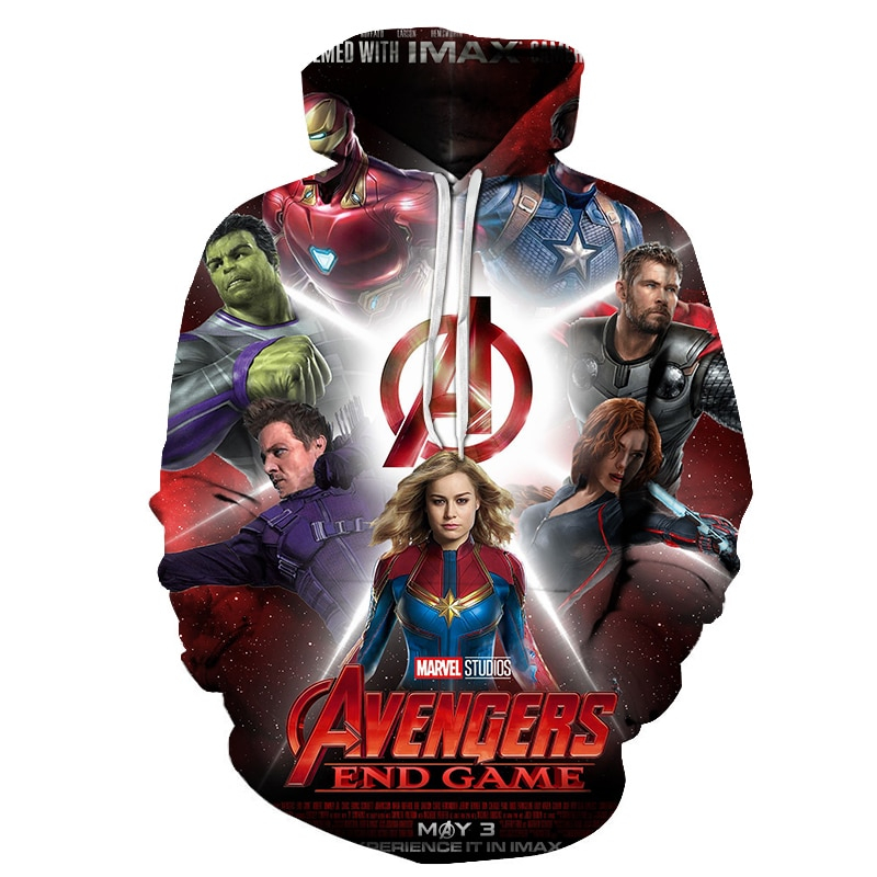 Avengers End Game 3D Print Hoodie Avengers End Game 3D Print Hoodie