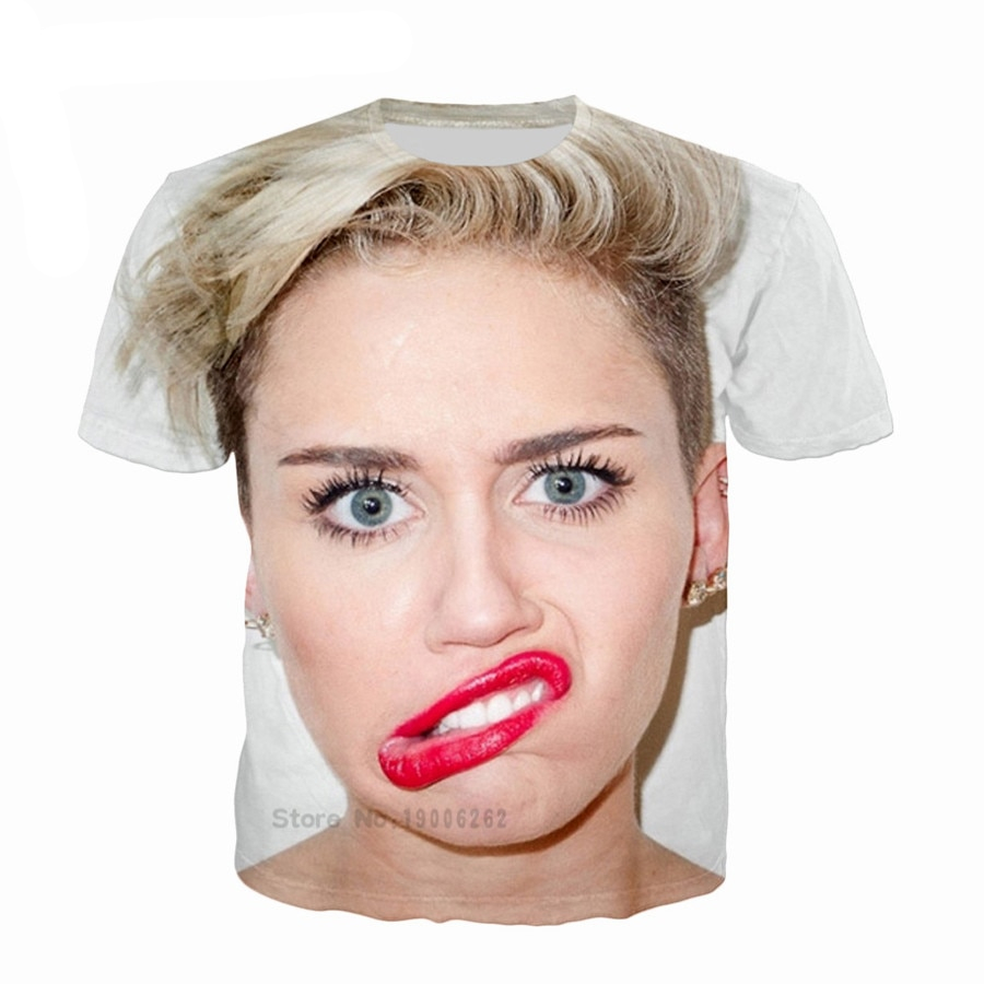 Avengers Captain Marvel Miley Cyrus 3D Print T-Shirt (6 types available)