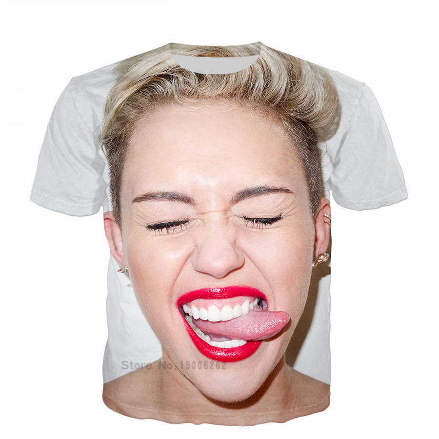 Avengers Captain Marvel Miley Cyrus 3D Print T-Shirt (6 types available)