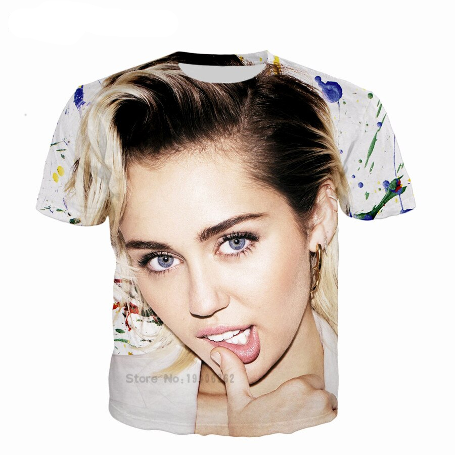 PLstar Cosmos brand summer Newest sexy Miley Cyrus 3d T-shirts harajuku style T-shirt Hipster 3d print t shirts women PLstar Cosmos brand summer Newest sexy Miley Cyrus 3d T-shirts harajuku style T-shirt Hipster 3d print t shirts women