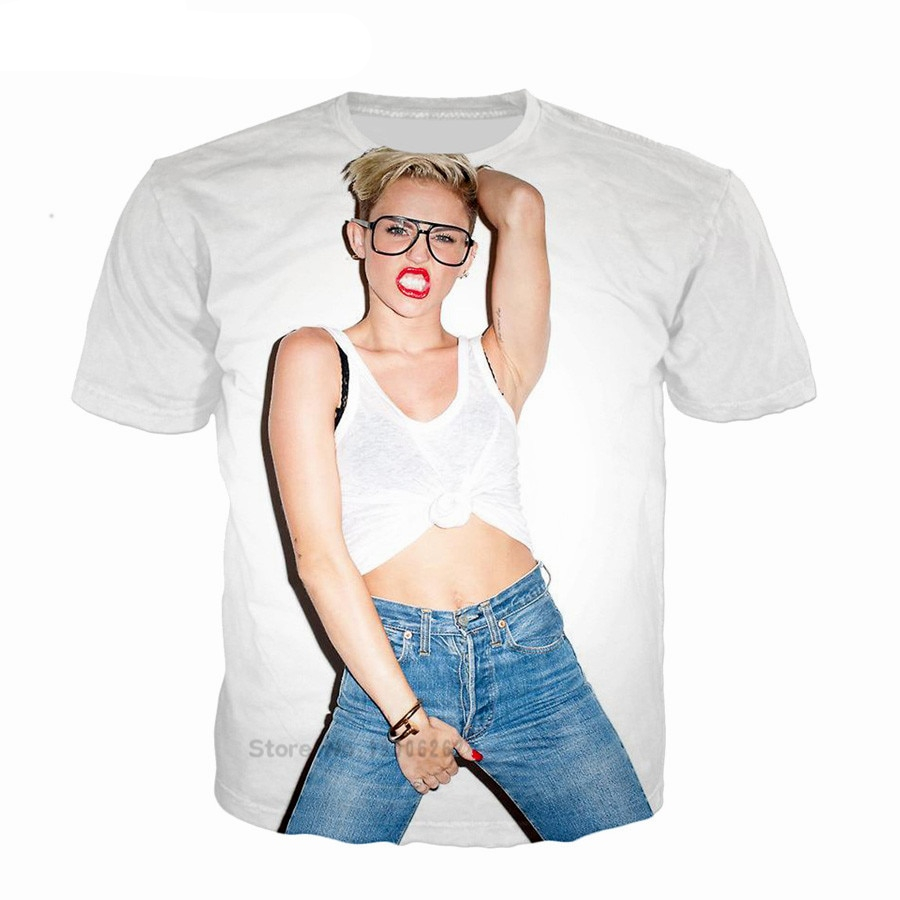 PLstar Cosmos brand summer Newest sexy Miley Cyrus 3d T-shirts harajuku style T-shirt Hipster 3d print t shirts women PLstar Cosmos brand summer Newest sexy Miley Cyrus 3d T-shirts harajuku style T-shirt Hipster 3d print t shirts women