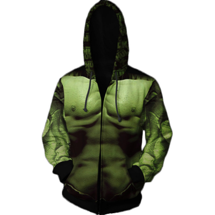 Avengers End Game Characters Themed Print Hoodie – Green Avengers End Game Characters Themed Print Hoodie - Green