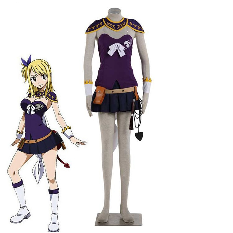 ROLECOS Anime Fairy Tail Cosplay Costume Lucy Heartfilia Cosplay Costume Women Sexy Suit Lucy Purple Dress Fancy Costume ROLECOS Anime Fairy Tail Cosplay Costume Lucy Heartfilia Cosplay Costume Women Sexy Suit Lucy Purple Dress Fancy Costume