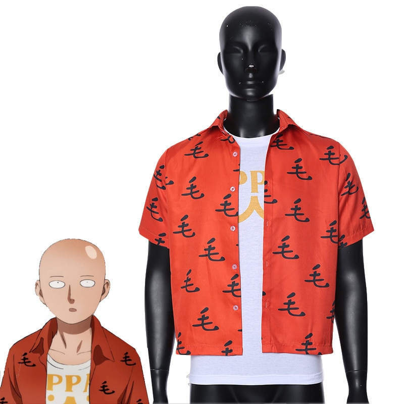 ROLECOS Anime One Punch Man 2 Cosplay Costume Hero Saitama Cosplay Shirt Oppai Casual Tee T-Shirt for Men Uniform ROLECOS Anime One Punch Man 2 Cosplay Costume Hero Saitama Cosplay Shirt Oppai Casual Tee T-Shirt for Men Uniform