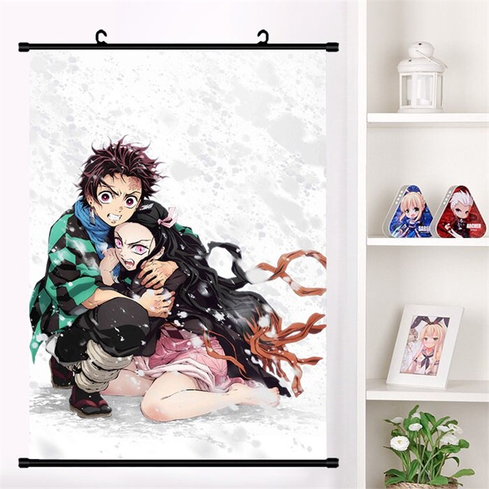 Demon Slayer Tanjiro and Nezuko Wall Scroll Poster