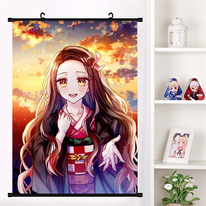 Demon Slayer: Kimetsu no Yaiba Wall Scroll Poster – Orange/Brown Demon Slayer: Kimetsu no Yaiba Wall Scroll Poster - Orange/Brown