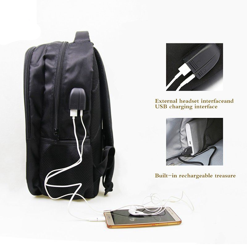 Detective Conan Multifunction Backpack with USB Charging Port Detective Conan Multifunction Backpack with USB Charging Port