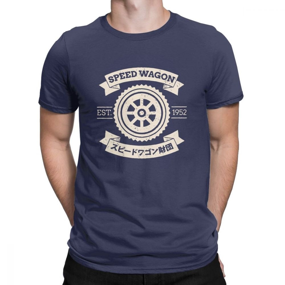 Jojo’s Bizarre Adventure Men’s Speed Wagon Foundation Cotton T-Shirt Jojo's Bizarre Adventure Men's Speed Wagon Foundation Cotton T-Shirt