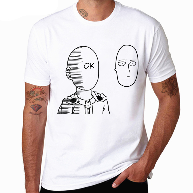 One Punch Man Hero Saitama Ok Print T-Shirt One Punch Man Hero Saitama Ok Print T-Shirt