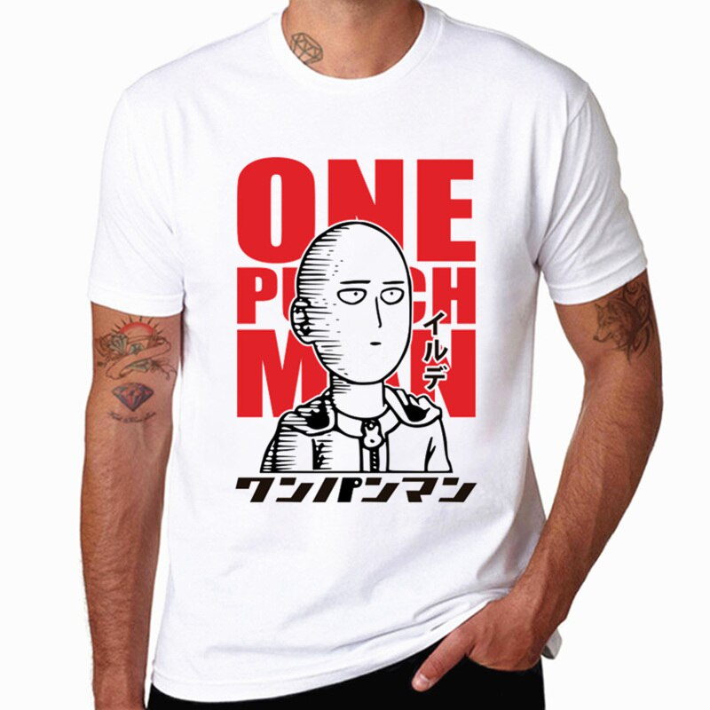 One Punch Man Hero Saitama Print Casual T-Shirt One Punch Man Hero Saitama Print Casual T-Shirt