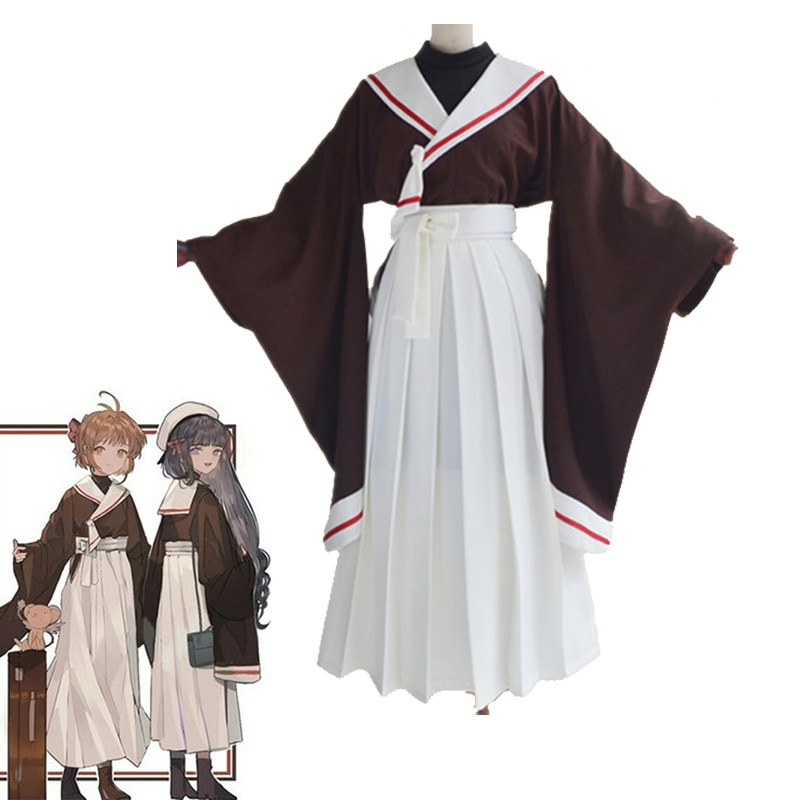 ROLECOS Cardcaptor Sakura Clear Card Cosplay Costume Sakura Kimono Cosplay Tomoyo Daidoji Cosplay Shcool Uniform Women Costume ROLECOS Cardcaptor Sakura Clear Card Cosplay Costume Sakura Kimono Cosplay Tomoyo Daidoji Cosplay Shcool Uniform Women Costume